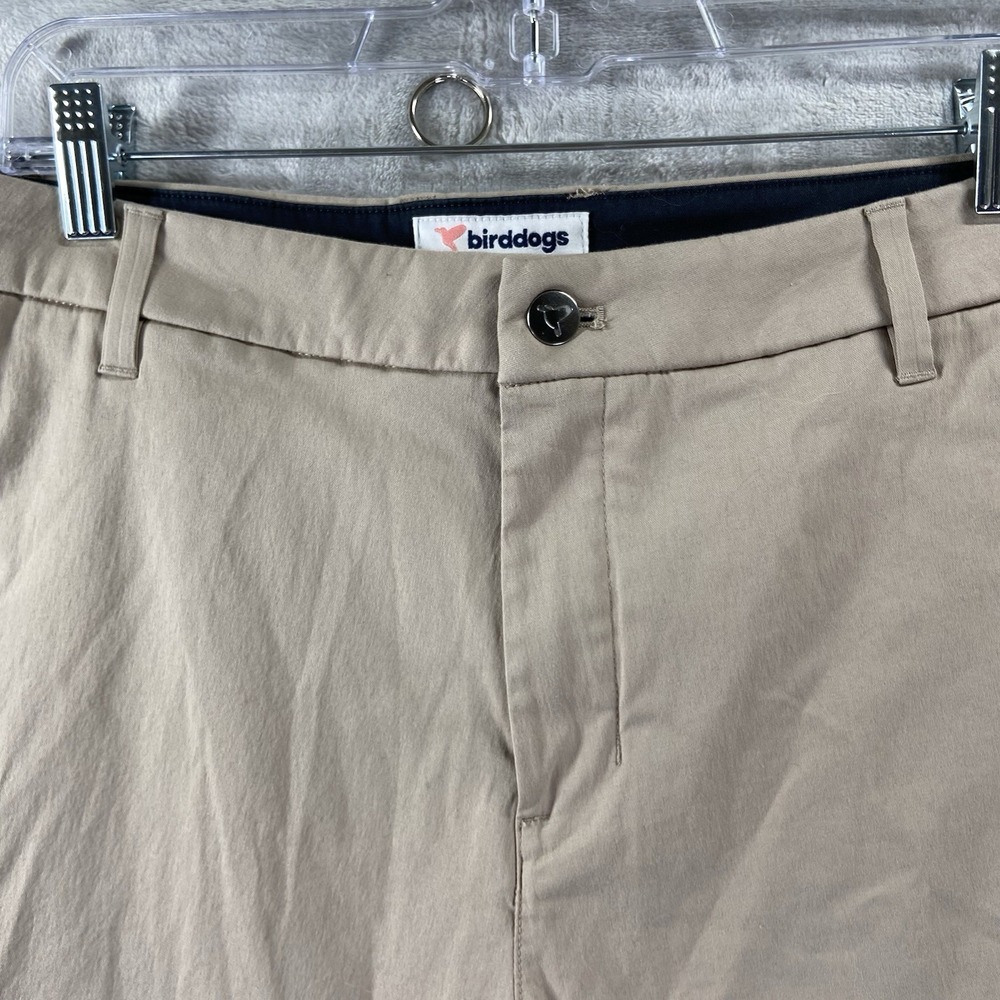 Birddogs Pants men's 34x31 Performance Chino Classic Tapered Stretch Minimal Tan - Picture 9 of 13